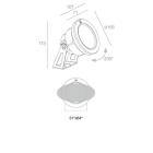 L&L LUCE E LIGHT - MOBYP2.0 25W 24VDC 3000K 35 INOX MP20005MI