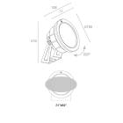 L&L LUCE E LIGHT - MOBY P3.0 38W 24VDC 4000K 59 INOX