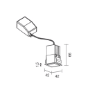 L&L LUCE E LIGHT - TURIS MINI1.0_HC 5.5W 230V 40K DIF BIA MT10119DB