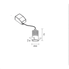 L&L LUCE E LIGHT - TURIS MINI1.1 5.5W 230VAC 3000K DIF CROM MT11115DC