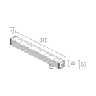 L&L LUCE E LIGHT - NEVA MINI1 24VDC 9W 30 ALL 30K 316 NV01005MA
