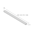 L&L LUCE E LIGHT - PROFILE1.6 17W 24VDC 3000K DIF ALL 873MM PF16025DA