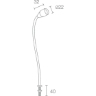 L&L LUCE E LIGHT - WALL8.0 2W 500MA 3000K 40 SAT D8X400MM PL8012405LS