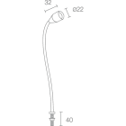 L&L LUCE E LIGHT - WALL8.0 2W 500MA 3000K 40 SAT D8X400MM PL8012405LS