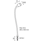 L&L LUCE E LIGHT - WALL8.0 2W 500MA 3000K 10 CROM D8X400MM