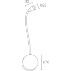L&L LUCE E LIGHT - WALL8.1 2.5W 230V 3000K 40 CRO D8X400MM
