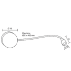 L&L LUCE E LIGHT - WALL8.1 2.5W 230V 3000K 25 SAT D8X400MM PL8111405MS