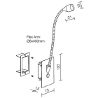 L&L LUCE E LIGHT - WALL8.2 2.5W 230V 3000K 40 CRO D8X400MM