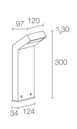 L&L LUCE E LIGHT - PLIN1.0 12W 230VAC 3000K DIF GRI 300MM PN10105AF