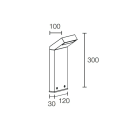 L&L LUCE E LIGHT - PLIN1.0 12W 230VAC 3000K DIF ANTR 300MM