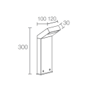 L&L LUCE E LIGHT - PLIN1.0 12W 230VAC 4000K DIF BIA 300MM