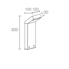 L&L LUCE E LIGHT - PLIN1.0 12W 230VAC 4000K DIF GRI 300MM