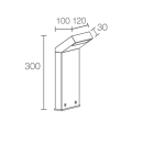 L&L LUCE E LIGHT - PLIN1.0 12W 230VAC 4000K DIF GRI 300MM PN10109AF
