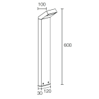 L&L LUCE E LIGHT - PLIN1.1 12W 230VAC 3000K DIF ANTR 600MM PN11105AH