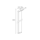 L&L LUCE E LIGHT - PLIN1.2 12W 230VAC 3000K DIF BIA 800MM