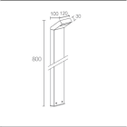 L&L LUCE E LIGHT - PLIN1.2 12W 230VAC 4000K DIF ANTR 800MM