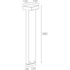 L&L LUCE E LIGHT - PLIN3.1 24W 230V 3000K ASIM ANT PN31105AH