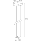 L&L LUCE E LIGHT - PLIN3.2 24W 230V 3000K ASIM ANT PN32105AH