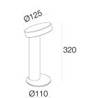 L&L LUCE E LIGHT - PLIN4.0 8W 230VAC 3000K DIFF GRI 320MM
