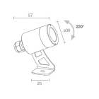 L&L LUCE E LIGHT - SPOT1.6 316L 2W 24VDC 3000K 40 INOX