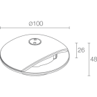 L&L LUCE E LIGHT - RONDO2.1 2W 24VDC 3000K RAD CORT RD21005AT