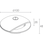 L&L LUCE E LIGHT - RONDO2.1 2W 24VDC 3000K RAD CORT