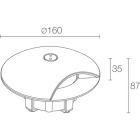 L&L LUCE E LIGHT - RONDO3.4 8W 24VDC 3000K RAD MICROSAB RD34005AI