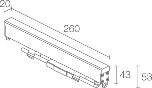 L&L LUCE E LIGHT - RIO1.0 4.5W 24VDC RGB DIF 260MM