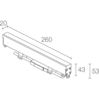 L&L LUCE E LIGHT - RIO1.0 3W 24VDC 3700K DIF 260MM RE10009DB