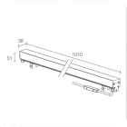 L&L LUCE E LIGHT - RIO2.2 19W 24VDC 3700K DIF 1010MM RE22009DB