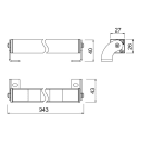 L&L LUCE E LIGHT - SNACK1.2 27W 24VDC 3000K 30 ALL 943MM