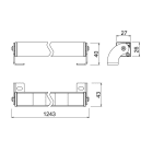 L&L LUCE E LIGHT - SNACK1.3 18W 24VDC 3000K DIF ALL 1243MM