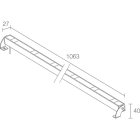 L&L LUCE E LIGHT - SNACK3.3 40W 24VDC RGB 22X42 BIA 1423MM SK33006WB