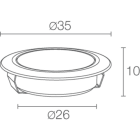 L&L LUCE E LIGHT - SIMPLY1.0 1W 250MA 4000K DIF CROM