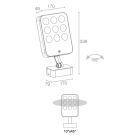 L&L LUCE E LIGHT - SIRI3.1 23W 230VAC 4000K 10X45 GRI SR31109WF
