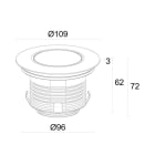 L&L LUCE E LIGHT - SMOOTHY5.4 24VDC 13W 3000K DIFF INOX SY540105DI
