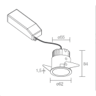 L&L LUCE E LIGHT - TURIS1.1 11W 230VAC 2700K DIF B TU1100FDB