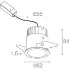L&L LUCE E LIGHT - TURIS1.1 5.5W 230VAC 30K D BIA TU11015DB