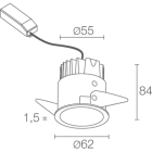 L&L LUCE E LIGHT - TURIS1.1 5.5W 230VAC 30K D BIA DALI