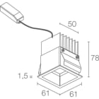 L&L LUCE E LIGHT - TURIS1.2 5.5W 230VAC 30K D GRI