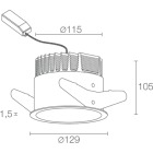L&L LUCE E LIGHT - TURIS5.1 22W 230VAC 4000K DIF BIA TU51009DB