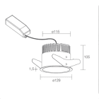 L&L LUCE E LIGHT - TURIS5.1 22W 230VAC 4000K DIF GRI