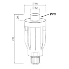 L&L LUCE E LIGHT - CASSAFORMA D72X170 BRIGHT1.0 316L PVC WC5003