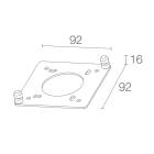 L&L LUCE E LIGHT - PIASTRA BASE INSTAL A TERRA LINEAR2 WT000000
