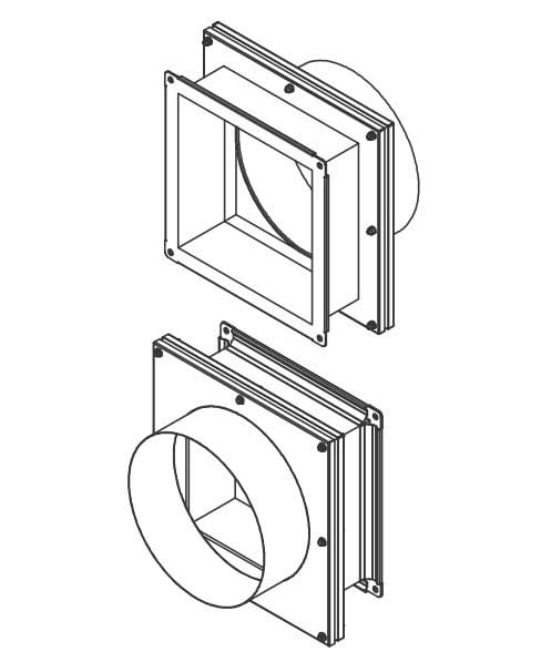 MAICO - REIDUCT-QSC 200X200 ADATT.QUAD/TOND