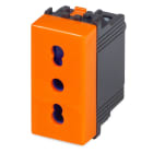MASTER - MIX PRESA 2P+T 16A BIVALENTE ARANCIONE