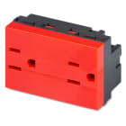 MASTER - 2 PRESE 2P+T 15A AMER.ROSSO ANTIBACT