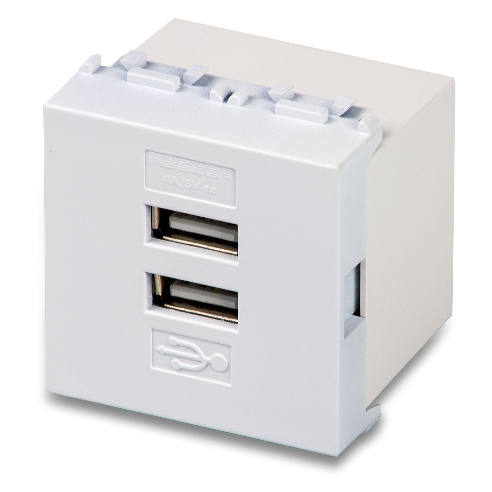 MASTER - ALIMENTATORE 2 USB 5V 4A 2M. ANTIBACT