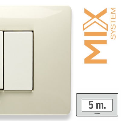 MASTER - MIX PLACCA 5 POSTI BIANCO SAFARI