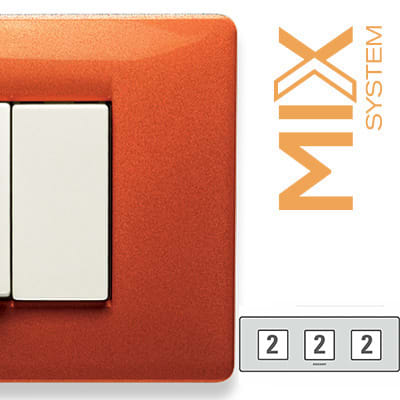 MASTER - MIX PLACCA 2+2+2 POSTI ARANCIO TIBET